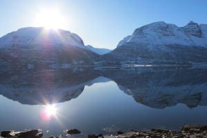 Spiegelung im Fjord